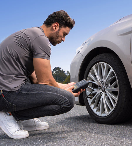 S100 APEX Powerful Portable Air Pump & Tire Inflator with Power Bank, Black