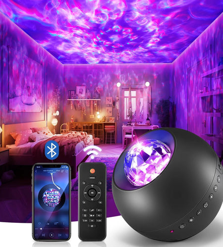 Galaxy Projector for Bedroom, White Noise Galaxy Light, Remote Timer Star Projector, Bluetooth Music Night Light Projector for Kids Teen Adult Bedroom Decor