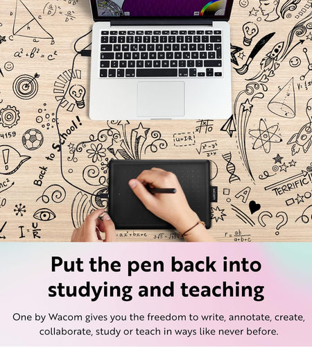 One by  Student Drawing Tablet for Windows PC, Mac and Certified Works with Chromebook, Small