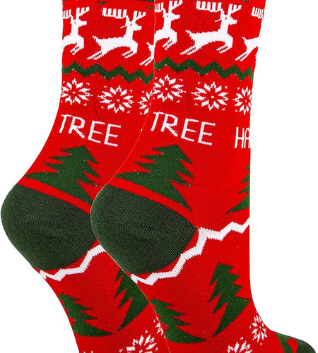 Oooh Yeah Women'S Novelty Crew Socks, Funny Socks for Bob Ross, Holiday Socks, Christmas Socks, Crazy Socks