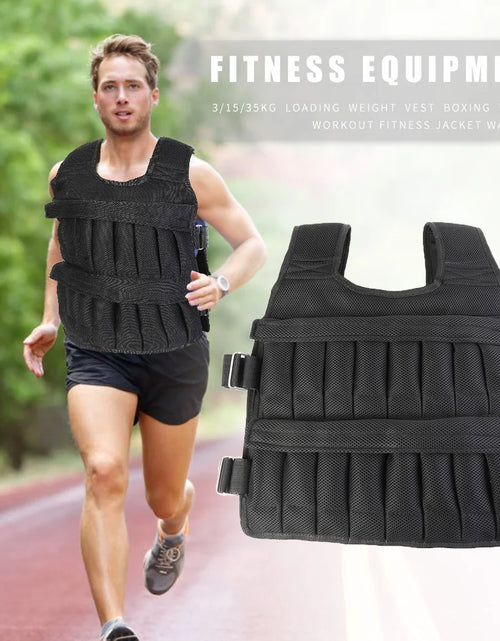 Load image into Gallery viewer, 3/15/20/35/50Kg Loading Weight Vest Jacket Sand Clothing for Running Training Fitness Equipment Adjustable Waistcoat Jackets
