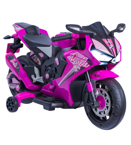 Barbie by , 6 Volts Motorcycle Ride On, for Kids, Ages 3+ Years, up to 65Lbs, 1 Mph