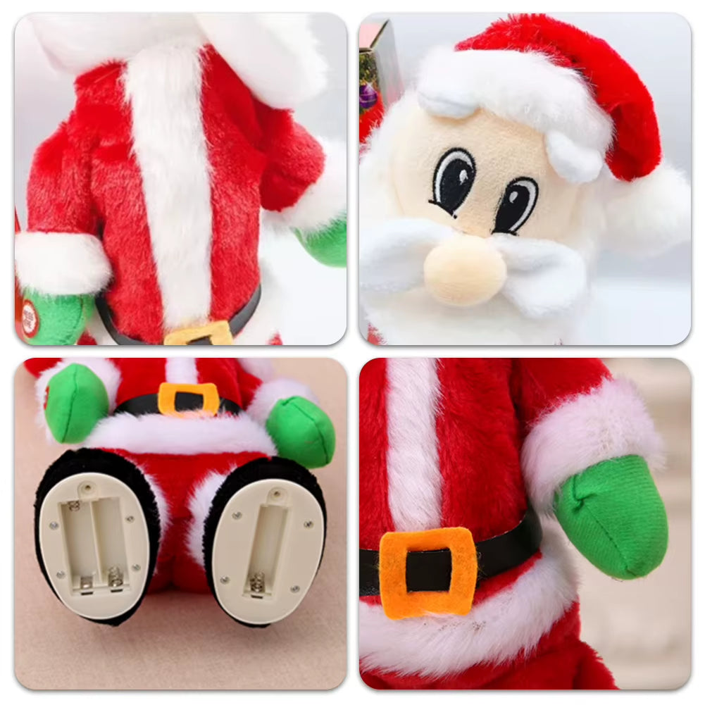 Electric Twerking Santa Toy Adorable Decorative Plush Toy for Kids Children Xmas Decoration Twerking Musical Santa Holiday Decor